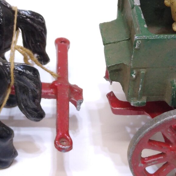 Stanley Toy Co. Horse Drawn Farm Hay Work Cast Wagon w/Driver Toy Is Damaged - Picture 3 of 6